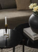 Billede af Audo Copenhagen Passage Lounge Table Ø: 50 cm - Dark Lacquered Oak