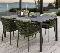 Billede af Cane-line Outdoor Pure Havebord 150x90 cm - Light Grey/Basalt Grey Ceramic