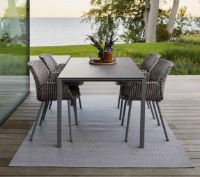 Billede af Cane-line Outdoor Pure Havebord 150x90 cm - Light Grey/Concrete Grey Ceramic