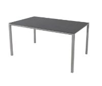 Billede af Cane-line Outdoor Pure Havebord 150x90 cm - Light Grey/Nero Black Ceramic