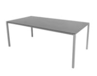 Billede af Cane-line Outdoor Pure Bordunderstel 200x100 cm - Light Grey/Basalt Grey Ceramic