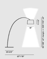 Billede af Foscarini Twiggy Gulvlampe H: 212-288cm - Greige