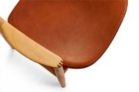 Billede af Bent Hansen Asger Stol M. Polstring H: 80 cm - Eg, Olieret / Whisky Ranchero læder 