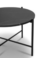 Billede af HANDVÄRK FURNITURE Round Coffee Table 60 Ø: 65 cm - Sort Marmor