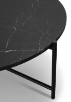 Billede af HANDVÄRK FURNITURE Round Coffee Table 90 Ø: 96 cm - Sort Marmor 