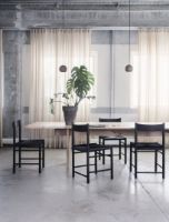 Billede af Brdr. Krüger F Chair SH: 45 cm - Black Painted Ash/Natural Paper Cord