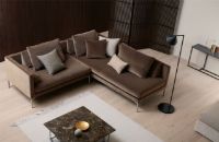 Billede af Juul 701 Hjørnesofa 230x220 cm - Peach 21/Børstet Rustfrit Stål