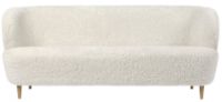 Billede af GUBI Stay Sofa Fully Upholstered SH: 40 cm - Oak Semi Matt/Off White