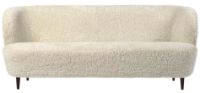 Billede af GUBI Stay Sofa Fully Upholstered SH: 40 cm - Smoked Oak/Moonlight