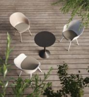 Billede af GUBI Bat Outdoor Dining Chair SH: 45 cm - Alabaster White