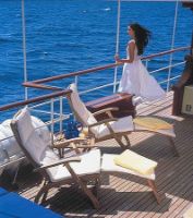 Billede af Kircodan Max Dækstol inkl. Fodskammel L: 165 cm - Teak