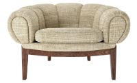 Billede af GUBI Croissant Lounge Chair SH: 46 cm - Walnut / Dedar Smila 