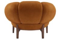 Billede af GUBI Croissant Lounge Chair SH: 46 cm - Walnut / Chamois Cuoio