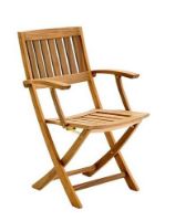 Billede af Kircodan Caprino Klapstol Med Armlæn SH: 44 cm - Teak