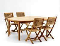 Billede af Kircodan Caprino Klapstol Med Armlæn SH: 44 cm - Teak