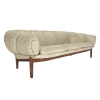 Billede af GUBI Croissant Sofa SH: 46 cm - Walnut / Dedar Smila  