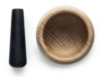 Billede af Normann Copenhagen Craft Mortar & Pestle Ø: 13 cm - Black Marble/Oak 