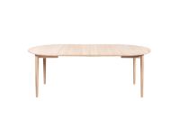 Billede af Haslev Tillægsplade Til 897 Spisebord 105 x 48 cm - Hvidolieret Egtræsfinér