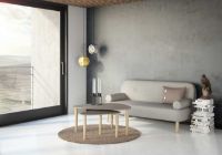 Billede af Thomsen Furniture Katrine Sofabord Trekant Lille 42x67x45 cm - Stenlook Gråbrun/Sortlakeret Eg