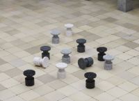 Billede af Normann Copenhagen Bit Skammel H: 42 cm - Sort Multi