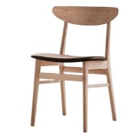 Billede af Farstrup 210r Spisebordstol SH: 47 cm - Hvidolieret Eg / Mørkebrunt Læder