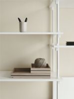 Billede af Moebe Shelving System Double w. Back Plate 200x162 cm - White