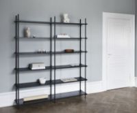 Billede af Moebe Shelving System Double 200x162 cm - Black