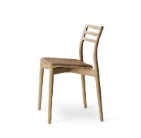 Billede af Vipp 481 Cabin Chair SH: 45,5 cm - Light Oak w/ Sand Leather