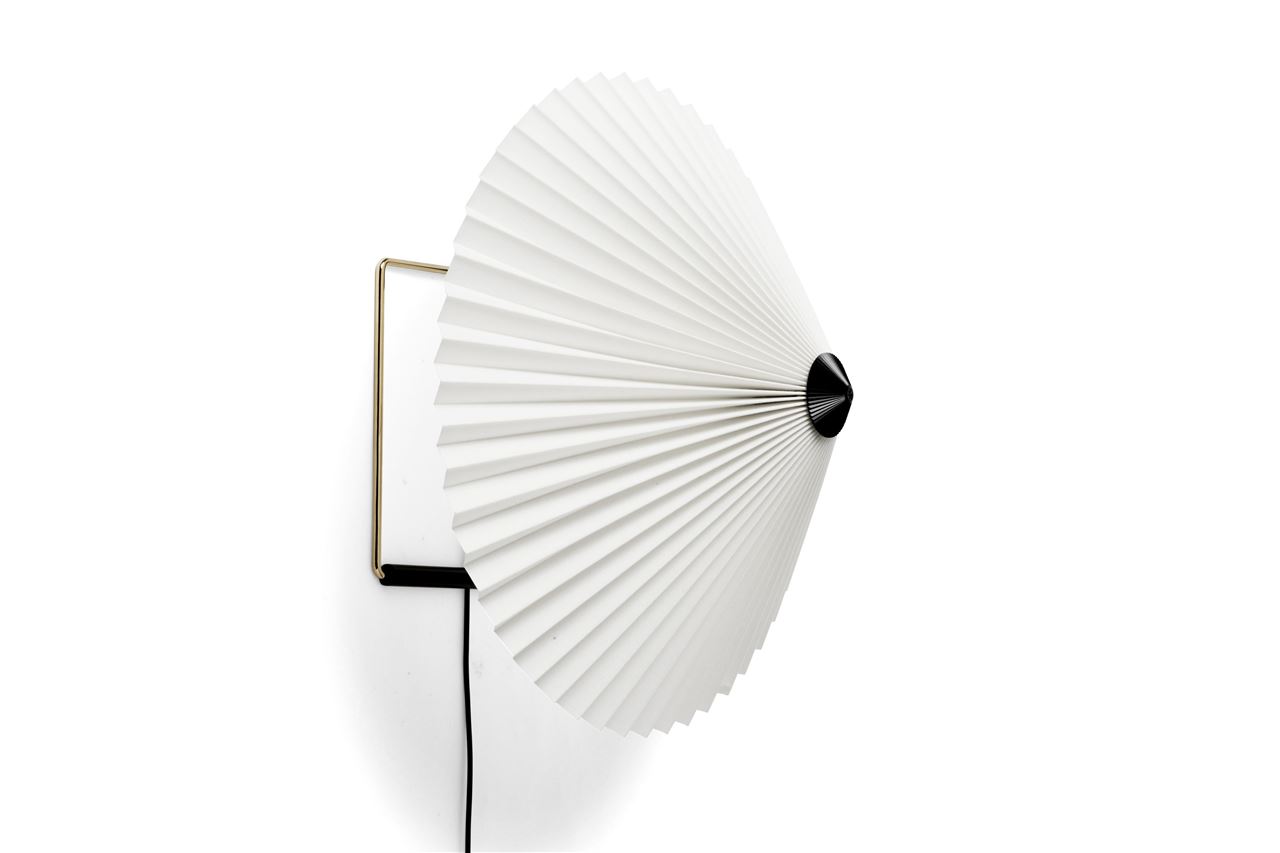 Billede af HAY Matin Wall Lamp 380 30x25 cm - White / Brass 