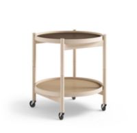 Billede af Brdr. Krüger Bølling Bakkebord m. 2 bakker Ø: 50 cm - Ubehandlet Bøg/Beige og Brun