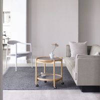 Billede af Brdr. Krüger Bølling Bakkebord m. 2 bakker Ø: 50 cm - Ubehandlet Bøg/Lysegrå og Grå