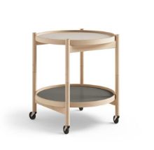 Billede af Brdr. Krüger Bølling Bakkebord m. 2 bakker Ø: 50 cm - Olieret Bøg/Lysegrå og Grå