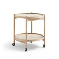 Billede af Brdr. Krüger Bølling Bakkebord m. 2 bakker Ø: 50 cm - Olieret Bøg/Gul og Creme