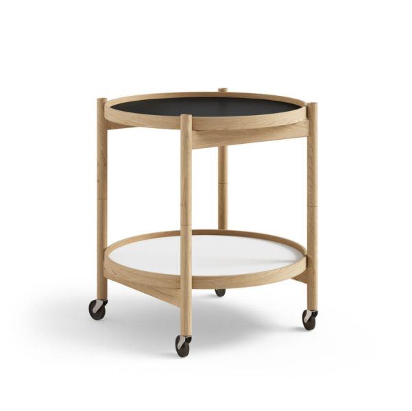 Billede af Brdr. Krüger Bølling Bakkebord m. 2 bakker Ø: 50 cm - Olieret Eg/Base 