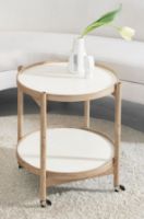 Billede af Brdr. Krüger Bølling Bakkebord m. 2 bakker Ø: 50 cm - Olieret Eg/Base 