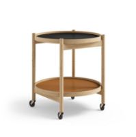 Billede af Brdr. Krüger Bølling Bakkebord m. 2 bakker Ø: 50 cm - Olieret Eg/Cognac og Sort