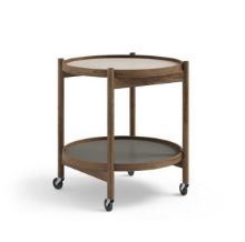 Billede af Brdr. Krüger Bølling Bakkebord m. 2 bakker Ø: 50 cm - Røget Eg Olieret/Stone 