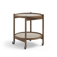 Billede af Brdr. Krüger Bølling Bakkebord m. 2 bakker Ø: 50 cm - Røget Eg Olieret/Stone 