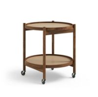 Billede af Brdr. Krüger Bølling Bakkebord m. 2 bakker Ø: 50 cm - Olieret Valnød/Beige og Brun