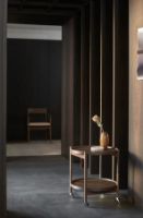 Billede af Brdr. Krüger Bølling Bakkebord m. 2 bakker Ø: 50 cm - Olieret Valnød/Beige og Brun