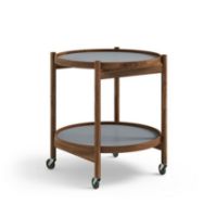 Billede af Brdr. Krüger Bølling Bakkebord m. 2 bakker Ø: 50 cm - Olieret Valnød/Water