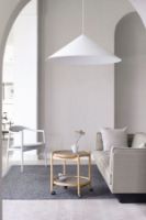 Billede af Brdr. Krüger Bølling Bakkebord m. 2 bakker Ø: 60 cm - Ubehandlet Bøg/Lysegrå og Grå