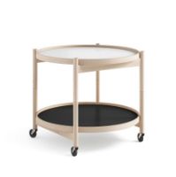 Billede af Brdr. Krüger Bølling Bakkebord m. 2 bakker Ø: 60 cm - Olieret Bøg/Sort og Hvid