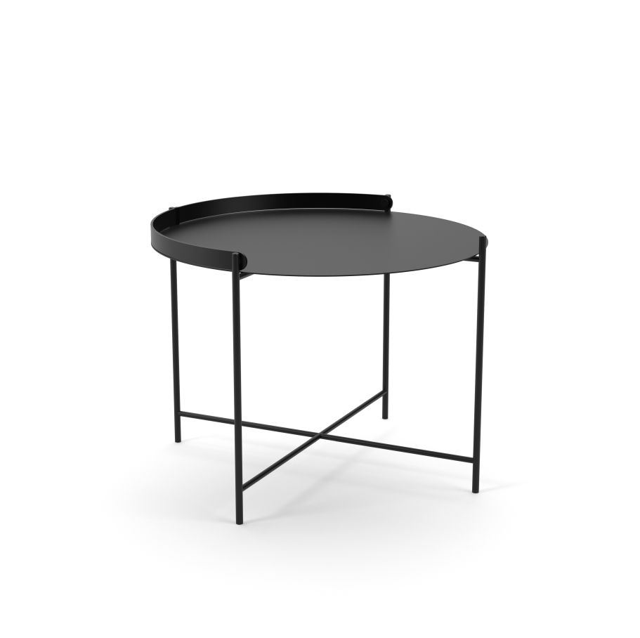 Billede af HOUE EDGE Tray Table Ø: 62 cm - Black/Black