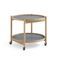 Billede af Brdr. Krüger Bølling Bakkebord m. 2 bakker Ø: 60 cm - Olieret Eg/Water 