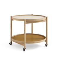 Billede af Brdr. Krüger Bølling Bakkebord m. 2 bakker Ø: 60 cm - Olieret Eg/Gul og Creme