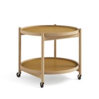 Billede af Brdr. Krüger Bølling Bakkebord m. 2 bakker Ø: 60 cm - Olieret Eg/Gul og Creme