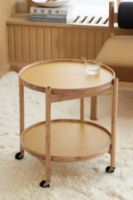 Billede af Brdr. Krüger Bølling Bakkebord m. 2 bakker Ø: 60 cm - Sortmalet Eg/Gul og Creme