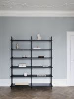 Billede af Moebe Shelving System Double 200x162 cm - Oak/Black