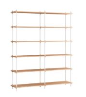 Billede af Moebe Shelving System Double 200x162 cm - Oak/White